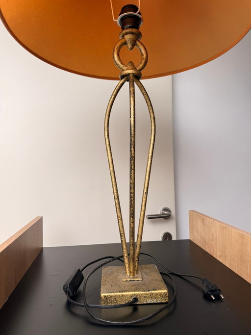 Vintage Skulpturale Metall Tischlampe – tafellampen (photo 2 of 5)