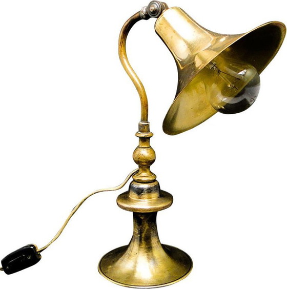Art Deco Industrial Table Lamp, Germany, 1930s – Metal, Brass (photo 13 of 13)