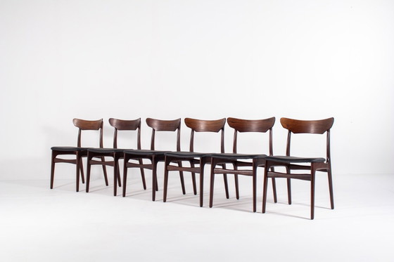 Image 1 of Juego de comedor de palisandro moderno de mediados de siglo: Sillas Schionning & Elgaard