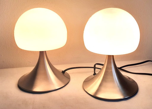 2x Pop Art / Space Age Design - Lampes champignons