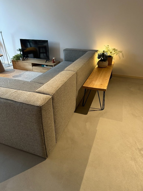 Woood Bean hoekbank, lichtgrijze stof, Hoekbanken, Textiel, Modern (foto 9 van 12)
