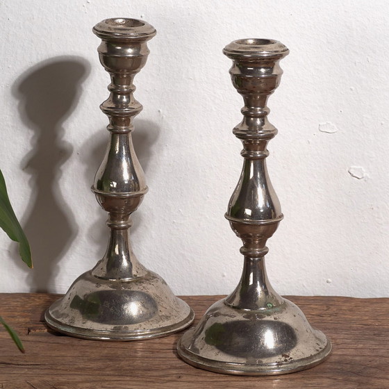 Bougeoirs anciens (c.1920). Lot de 2 pièces #9 – Bougeoirs et chandeliers (photo 8 of 18)