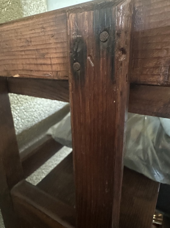 Image 1 of casier à vin/porte-bouteilles ancien en bois