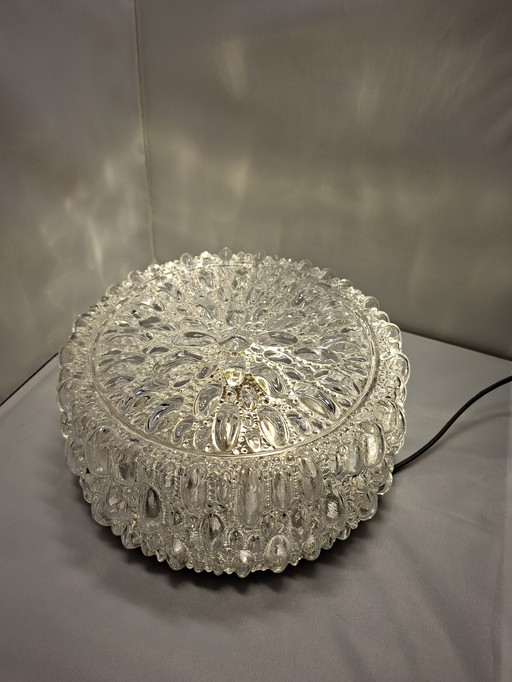 Lámpara de techo vintage de cristal burbuja de Limburgo – década de 1960 – Ø23 cm – diseño de mediados de siglo