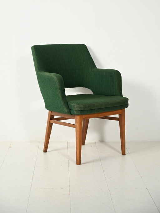 Oslosund armchair by Kinnarps in forest green, 1950s