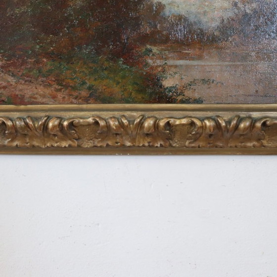 Oil Painting On Board Signed L. Clara, Italian Landscape, Early 20th Century – Paintings & Drawings, Wood (photo 14 of 15)