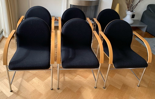 4 sedie da pranzo Arco