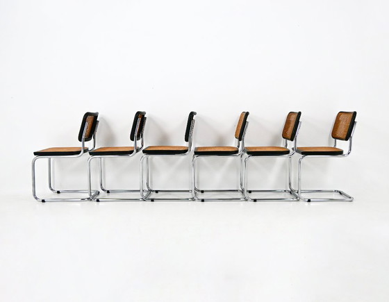 Image 1 of Sillas de comedor estilo B32 de Marcel Breuer, juego de 6