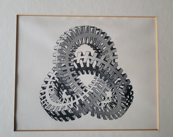 Image 1 of Escher image produced using CalComp plotter