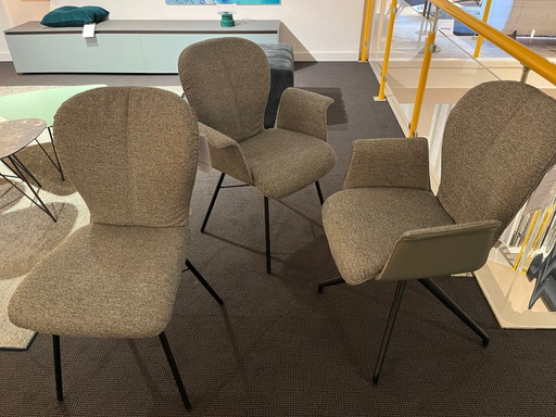 6 Bert Plantagie Blake Donna – eetkamerstoelen, Textile, Plastic
