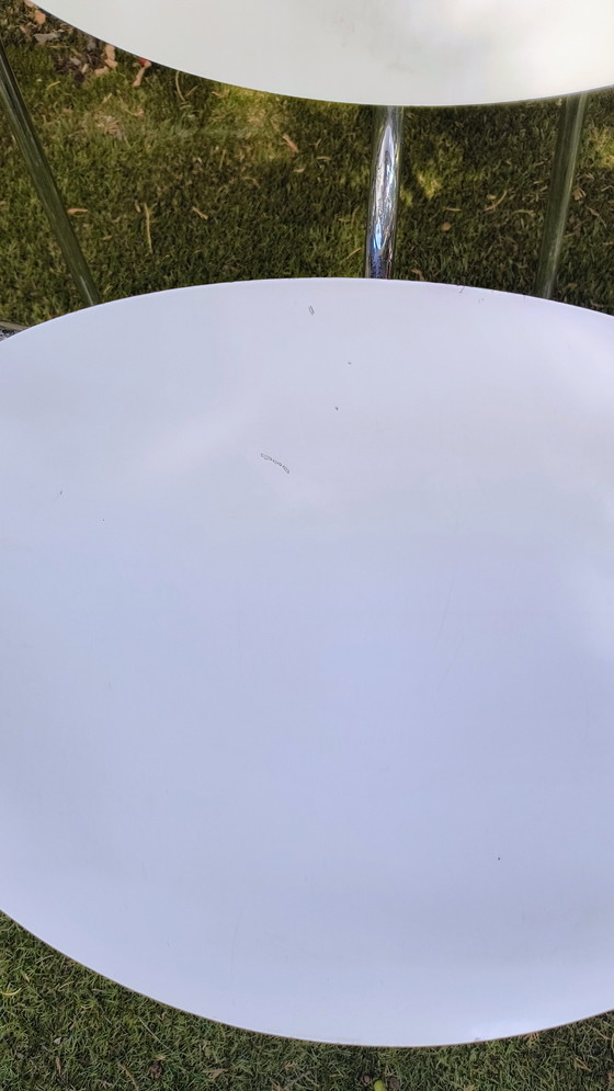 Image 1 of Set di 6 sedie originali Elmar Flötotto Mosquito - rosso e bianco (2003)