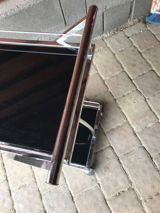Italian Glass and Chrome Trolley, 1970s – Bar carts (photo 3 of 9)