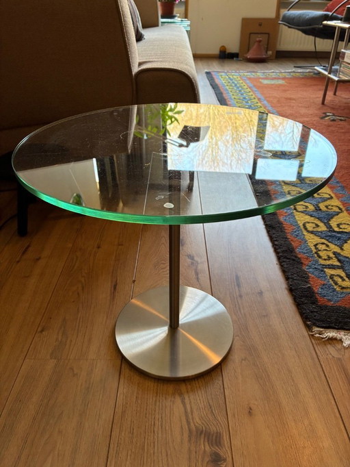 Table d'appoint en verre trempé