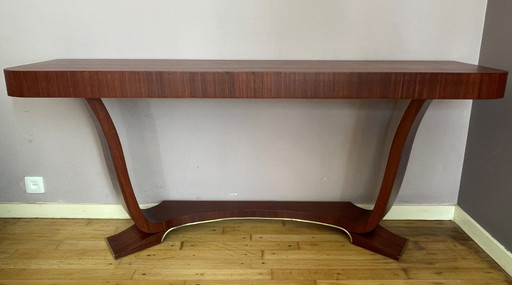 Art Deco consoletafel van palissanderhout uit de jaren 30.