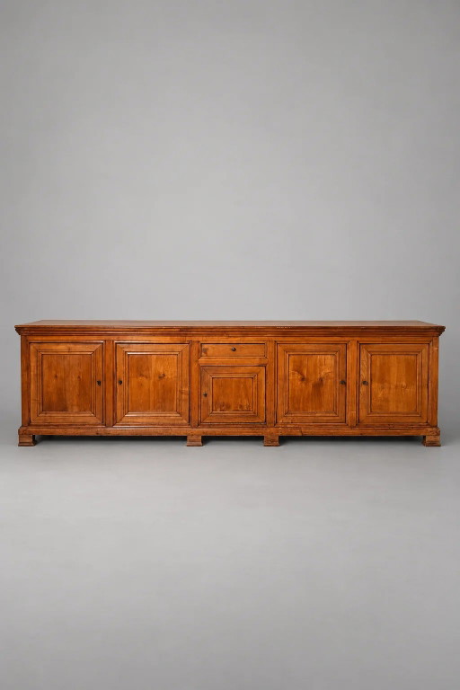 Groot Houten Dressoir met Paneeldeuren 350cm