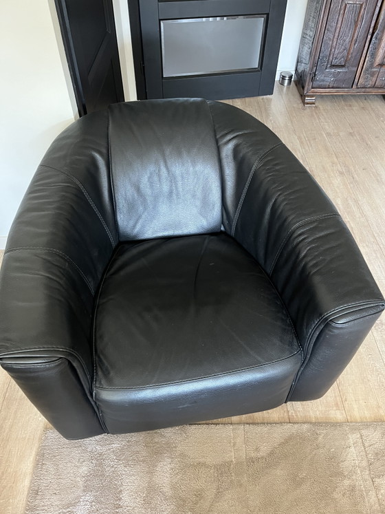 Natuzzi Lederen Draai Fauteuils – Draaistoelen, Leather (photo 3 of 5)