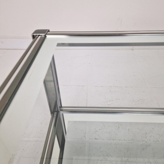 Image 1 of Tavolino da caffè vintage in vetro e metallo