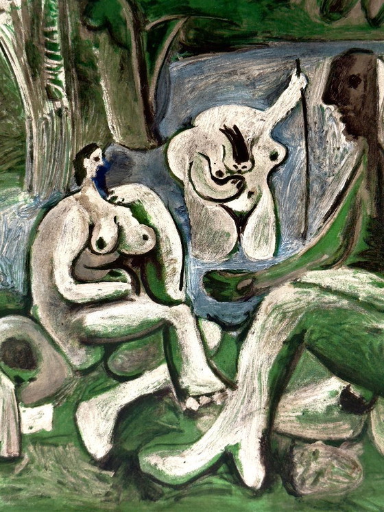 Poster mostra Picasso Le Déjeuner sur l'Herbe 1960-1961, Pablo Picasso, Carta, Multicolore, Modern (foto 3 di 5)