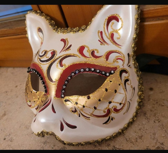 Image 1 of Origineel Venetiaans masker - kat - Carnaval van Venetië