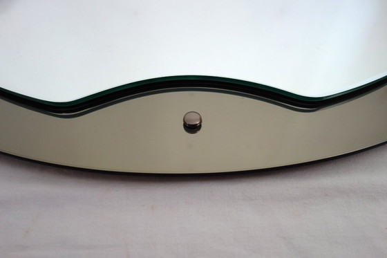 Image 1 of Ovale afgeschuinde spiegel van Lupi Cristal Luxor, Italië, 1970