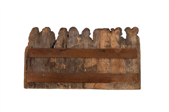 Image 1 of Retable rhénan, Dormition en bois sculpté en bas-relief, XIXe siècle