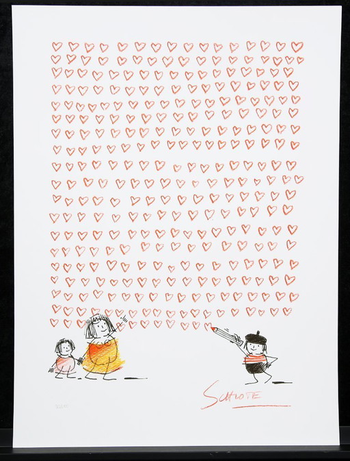 Schlote, Wilhelm - Heart wall - 3D construction - signed by hand