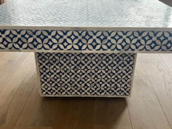 Image 1 of Antique Indian bone inlay coffee table