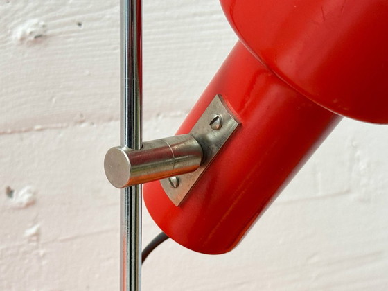 Image 1 of Mid-century red table lamp with spotlight effect, 1970s