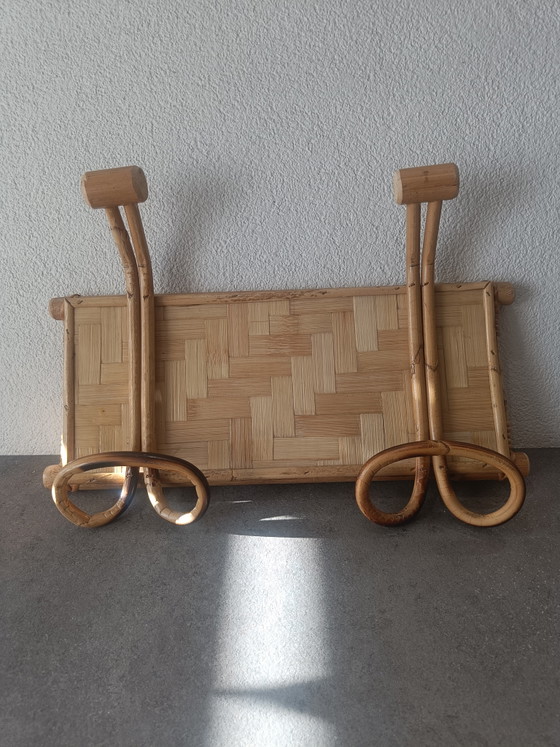 Appendiabiti da parete vintage in bambù e rattan con doppi ganci – Bamboo (photo 2 of 7)