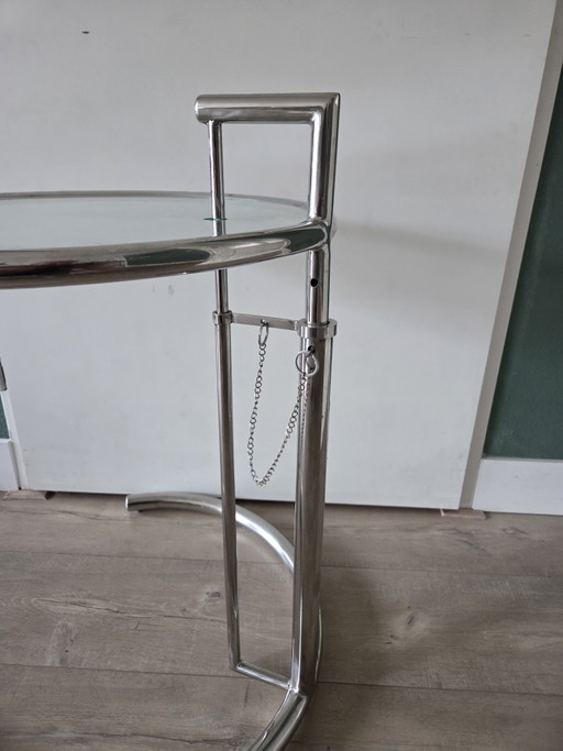 Vintage E1027 Table 1980 – bijzettafels, Glass, Metal (photo 2 of 8)