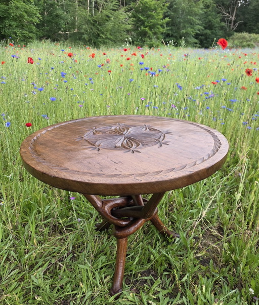 Vintage organic African side table