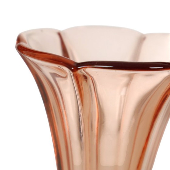 Pink Rosaline Art Deco Vase VSL Luxval Americain 23cm – Glass (photo 11 of 13)