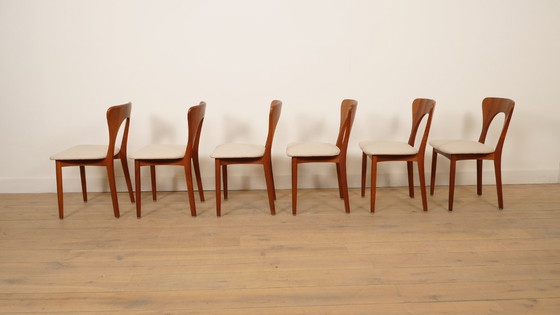 Image 1 of 6 x eetkamerstoel | Koefoeds Hornslets | Niels Koefoed | Model Peter | Teak