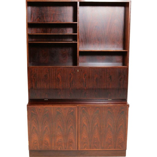 Vintage palissander secretaire door Gunni Omann voor Omann Jun