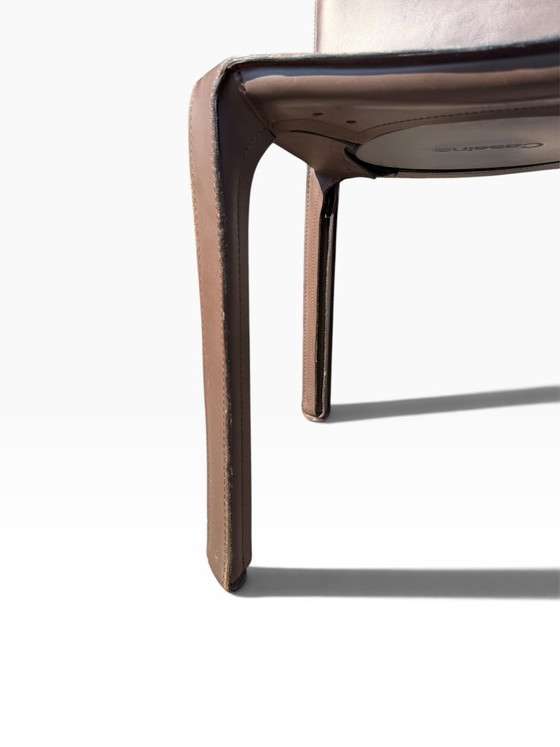 Sedia CAB 412 di Mario Bellini per Cassina, pelle sella marrone – Sedie da pranzo, Leather (photo 11 of 14)