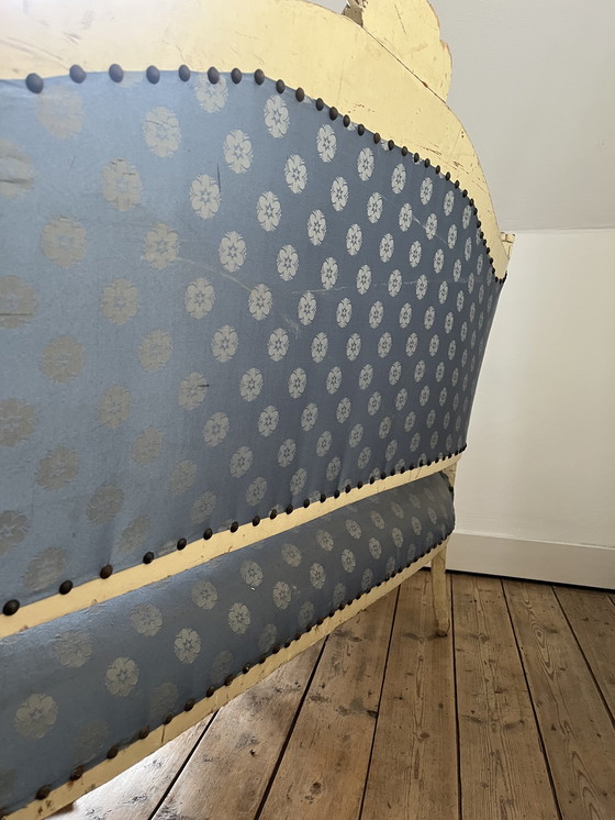 Image 1 of Hermoso banco Luis XV de estilo barroco clásico antiguo de madera tallada