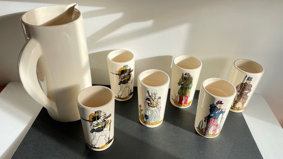 Image 1 of Set da aranciata vintage in ceramica