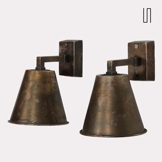 Image 1 of Coppia di applique in ottone, opera del XX secolo