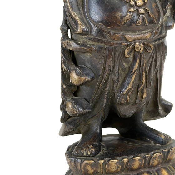 Estatua antigua de bronce de Budai China finales de la dinastía Qing 23cm – Esculturas, Bronze (photo 9 of 10)