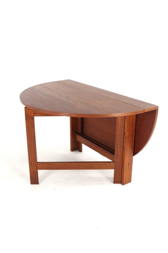 Image 1 of Table de salle à manger pliante en teck danois « Skovlund » vintage