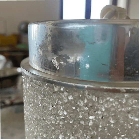 French mid century sugar crystal crushed ice acrylic pendant light – Pendant lamps, Plastic (photo 13 of 14)