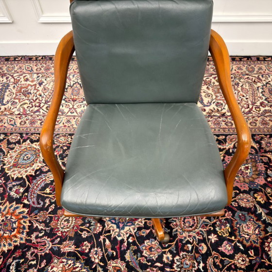 Chaise de bureau classique anglaise Heldense Exclusive – Chaises de bureau, Leather, Wood (photo 6 of 8)