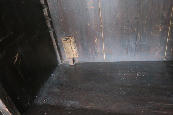 Image 1 of Antique Carved Oak Farmhouse Wardrobe, 1780