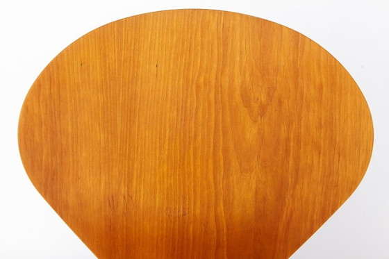 Image 1 of Vintage Desk Chair in Metal & Plywood, 1980s – Minimalist Mid Century Office Chair, Restored Industrial Accent Chair