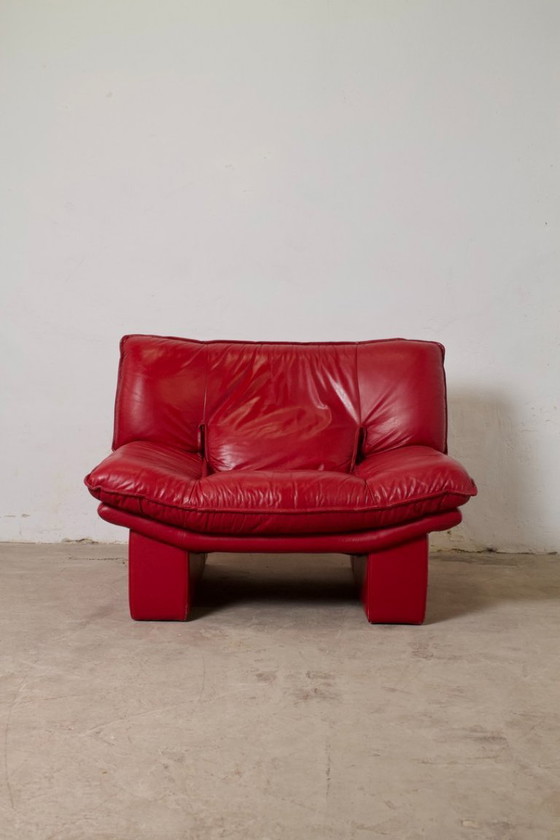 Image 1 of Poltrona in pelle vintage "Ambassador", Nicoletti Salotti, Italia, 1980