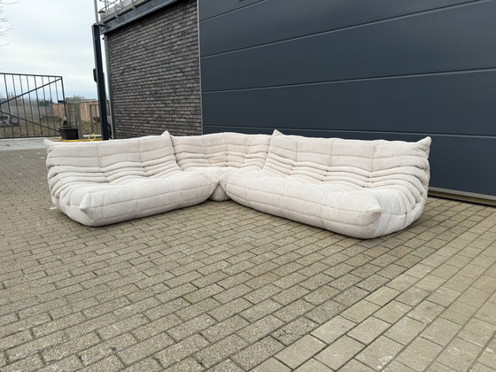 Image 1 of Set completo Togo Ligne Roset in velluto a coste beige, condizioni 10/10!