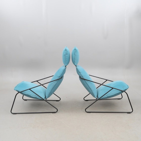Image 1 of Carl Öjerstam for IKEA — “Villstad” Armchairs (Pair) — 2000s — Scandinavian Contemporary Lounge Duo Overview: A Refined Matching