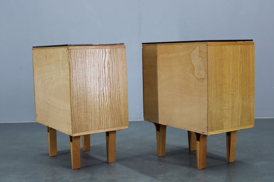 Image 1 of 1960 Frantisek Mezulanik Paar ladekasten, Tsjecho-Slowakije