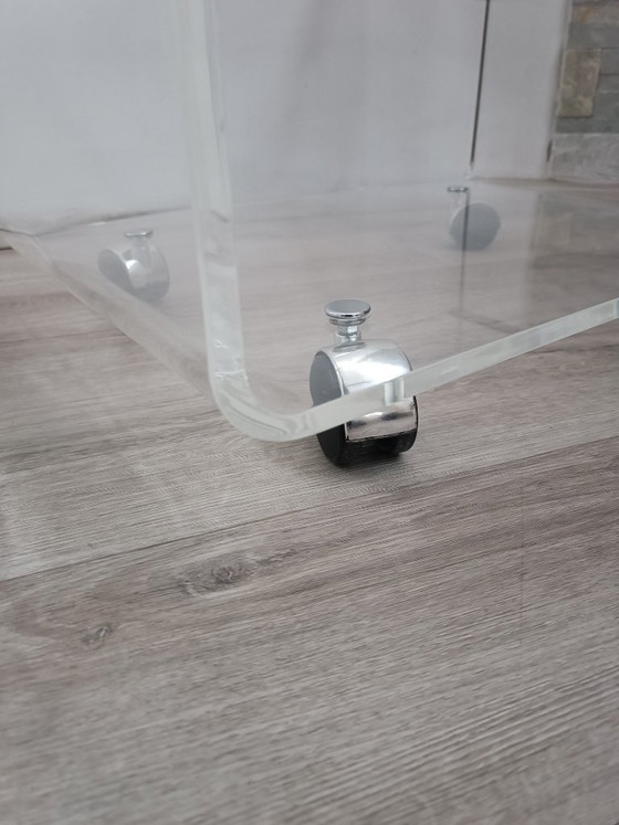 Image 1 of Mesa con ruedas de David Lange para Les invisibles du Marais, años 70