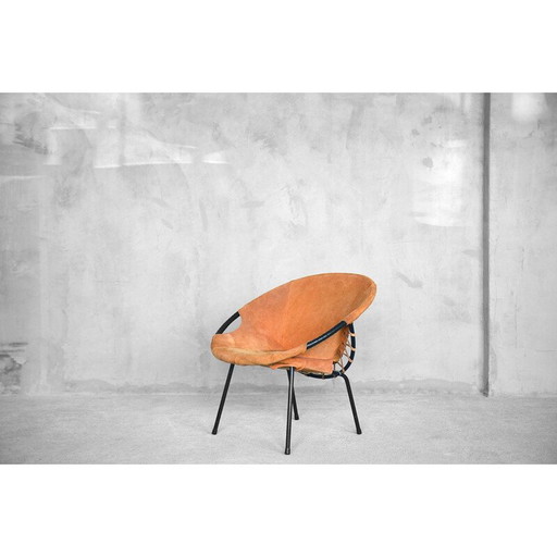 Sedia circolare vintage di Lusch Erzeugnis per Lusch & Co, Germania, anni '60
